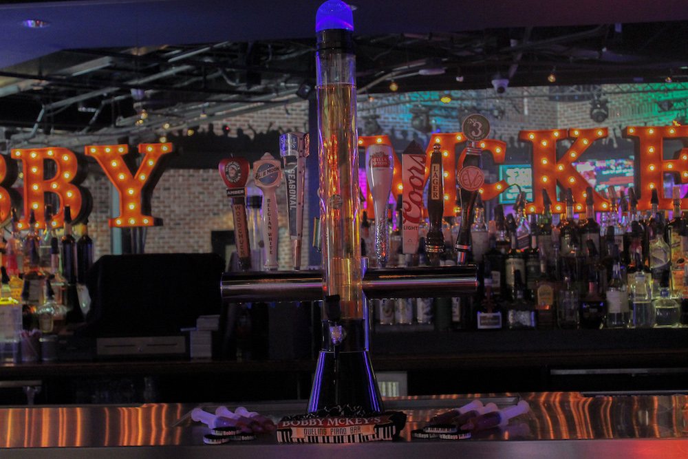 The bar beneath the Bobby McKey's marquee letters